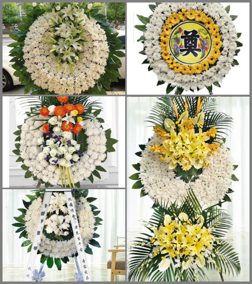 山西太原尖草坪区阳曲镇风格梁村花圈速递